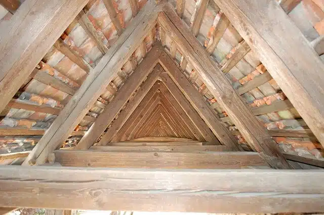 Under the roof, check if there is a skylight or any roof penetration.