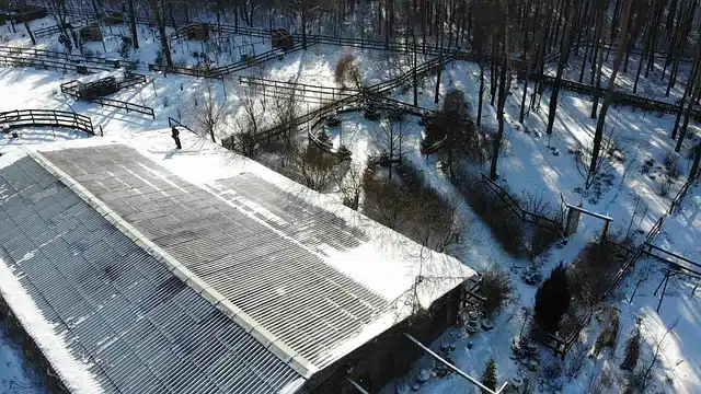 heavy snow on the roof can cause ice dams