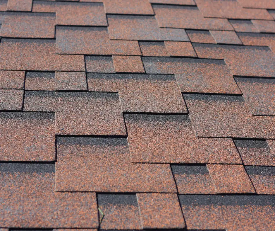 close-up of asphalt shingles
