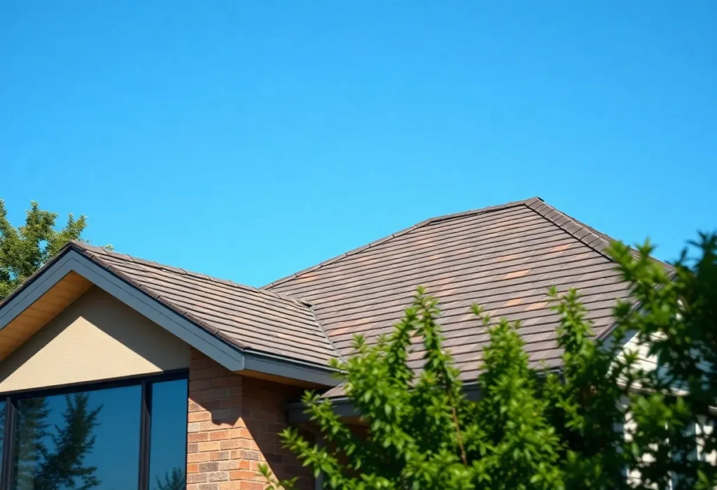 a house with a low-pitch roof