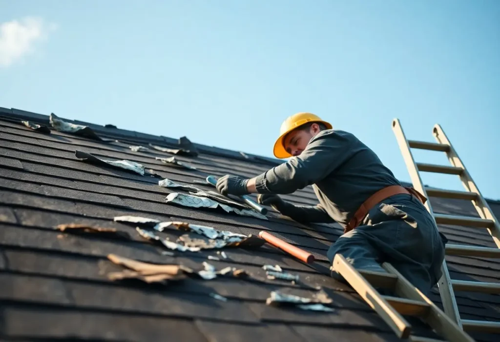 a winnipeg roofing expert showing how to fix shingles that are curling