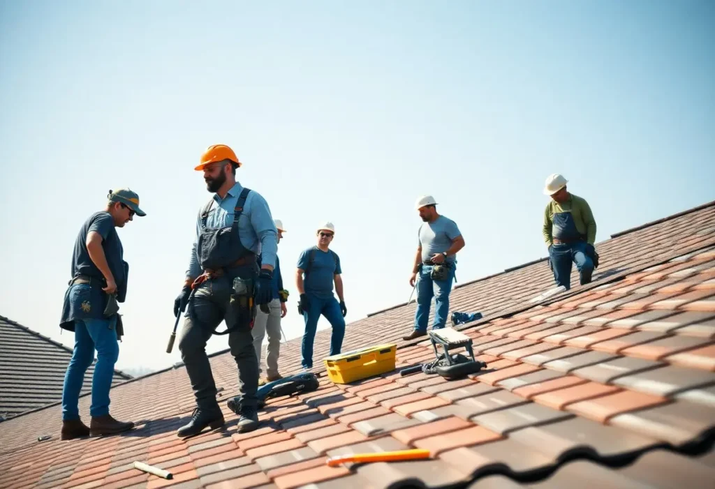 roofers in winnipeg conducting professional roof inspection