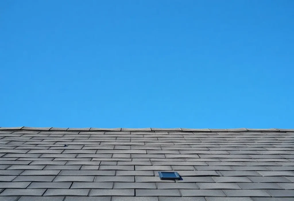 A roof with a skylight