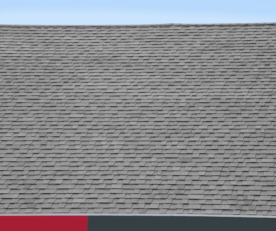 a close up of a dimensional roof shingle type
