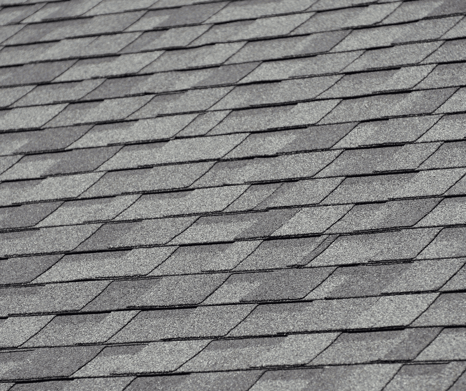 a close up of a dimensional roof shingle type